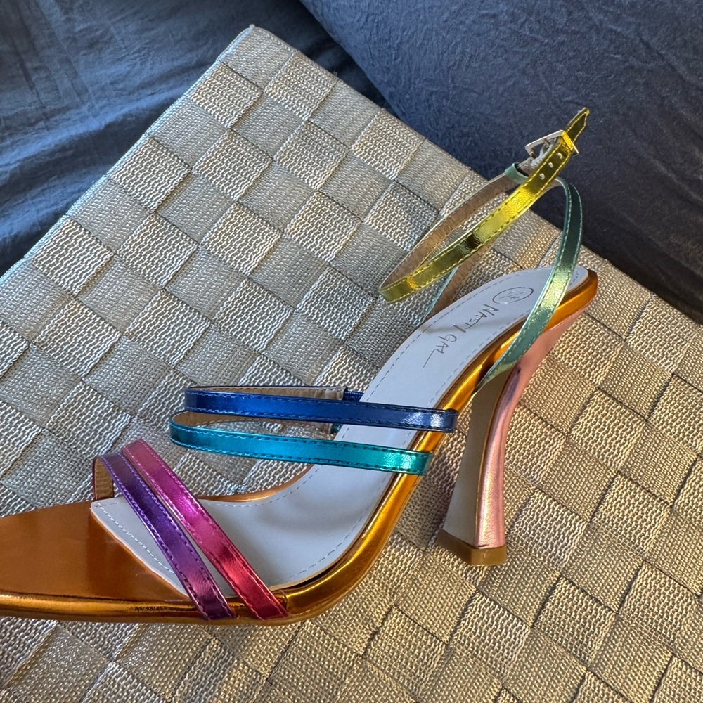 Nasty Gal Multicolor Strappy Heels